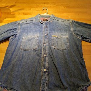 REPLAY, lined denim shirt/light coat, long sleeve, large, Vintage
